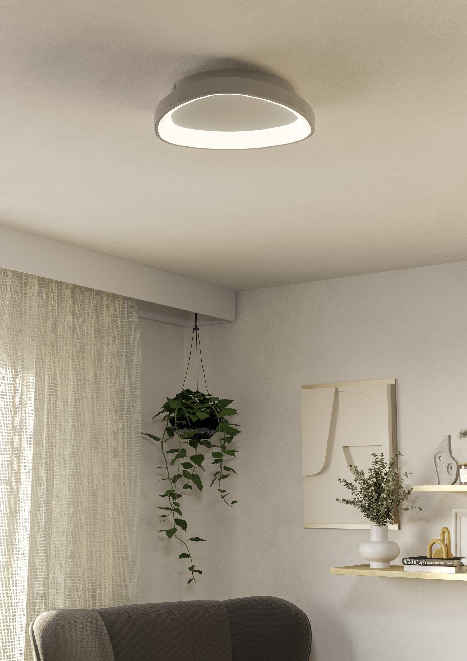 LORETELLO PL.LED 12W 2.7-6.5K BIANCO D.35 C/TEL.