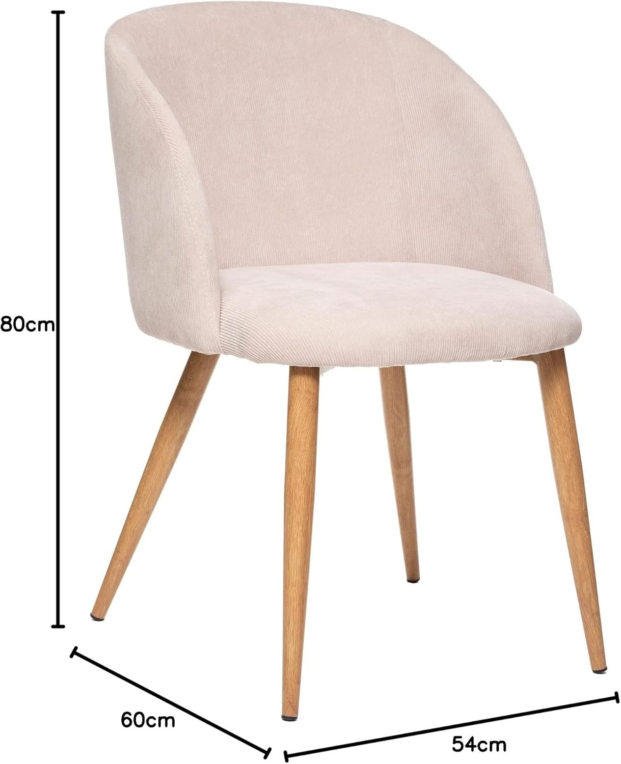 SEDIA C/GAMBE IN METALLO TESSUTO BEIGE