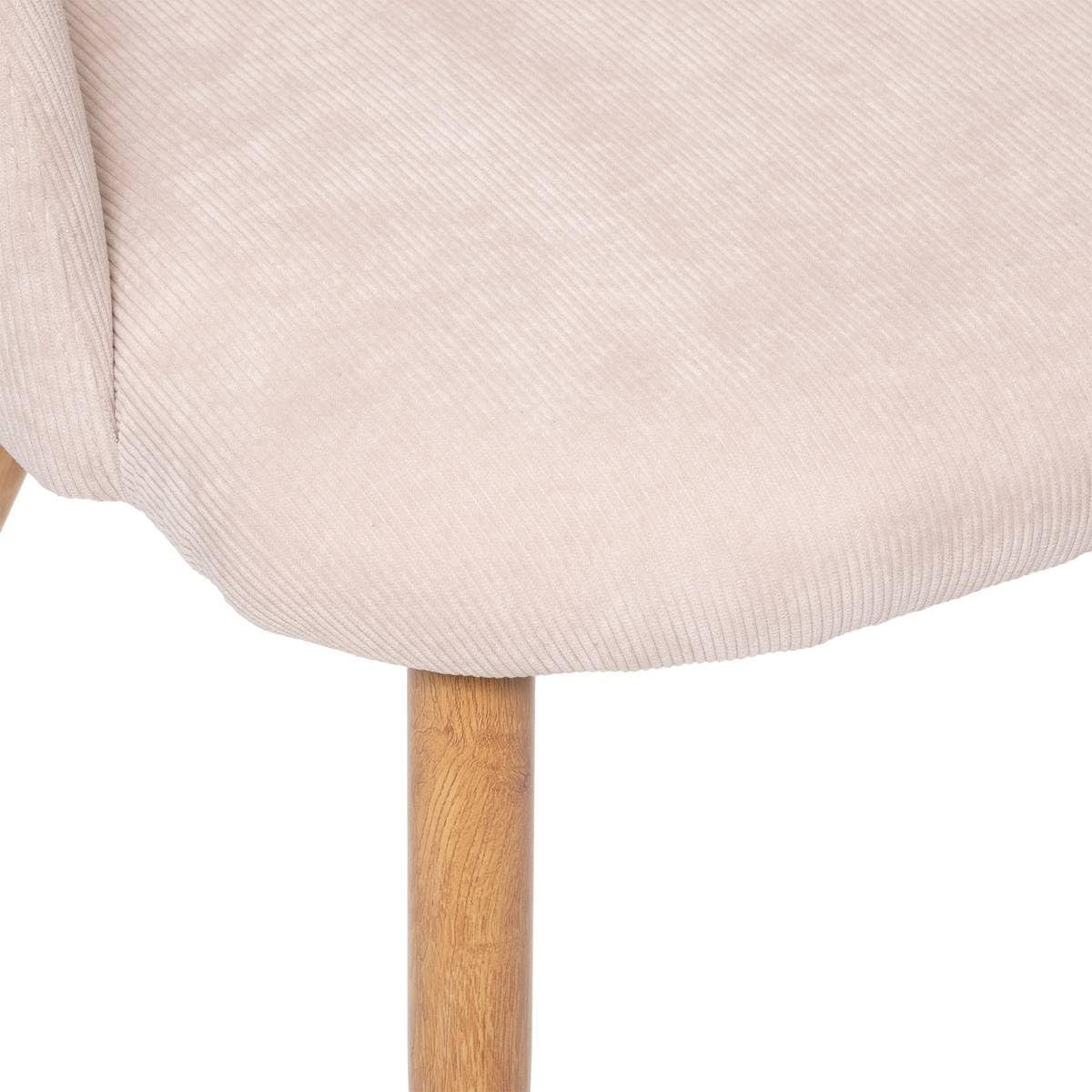 SEDIA C/GAMBE IN METALLO TESSUTO BEIGE