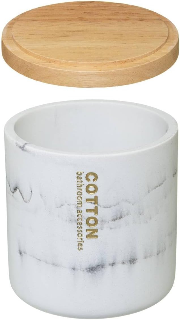 CONTENITORE COTTON EFFETTO MARMO