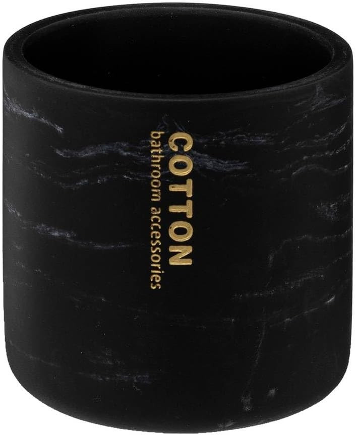 CONTENITORE COTTON EFF.MARMO NERO