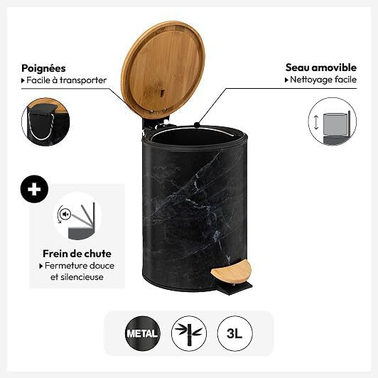 PATTUMIERA DA BAGNO 3L.NERA