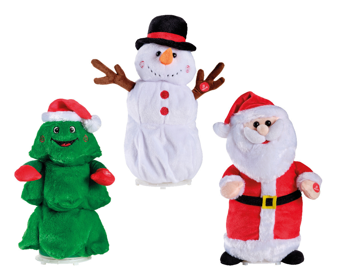 BABBO NATALE/PUPAZZO NEVE/ALBERO A BATTERIA H.32