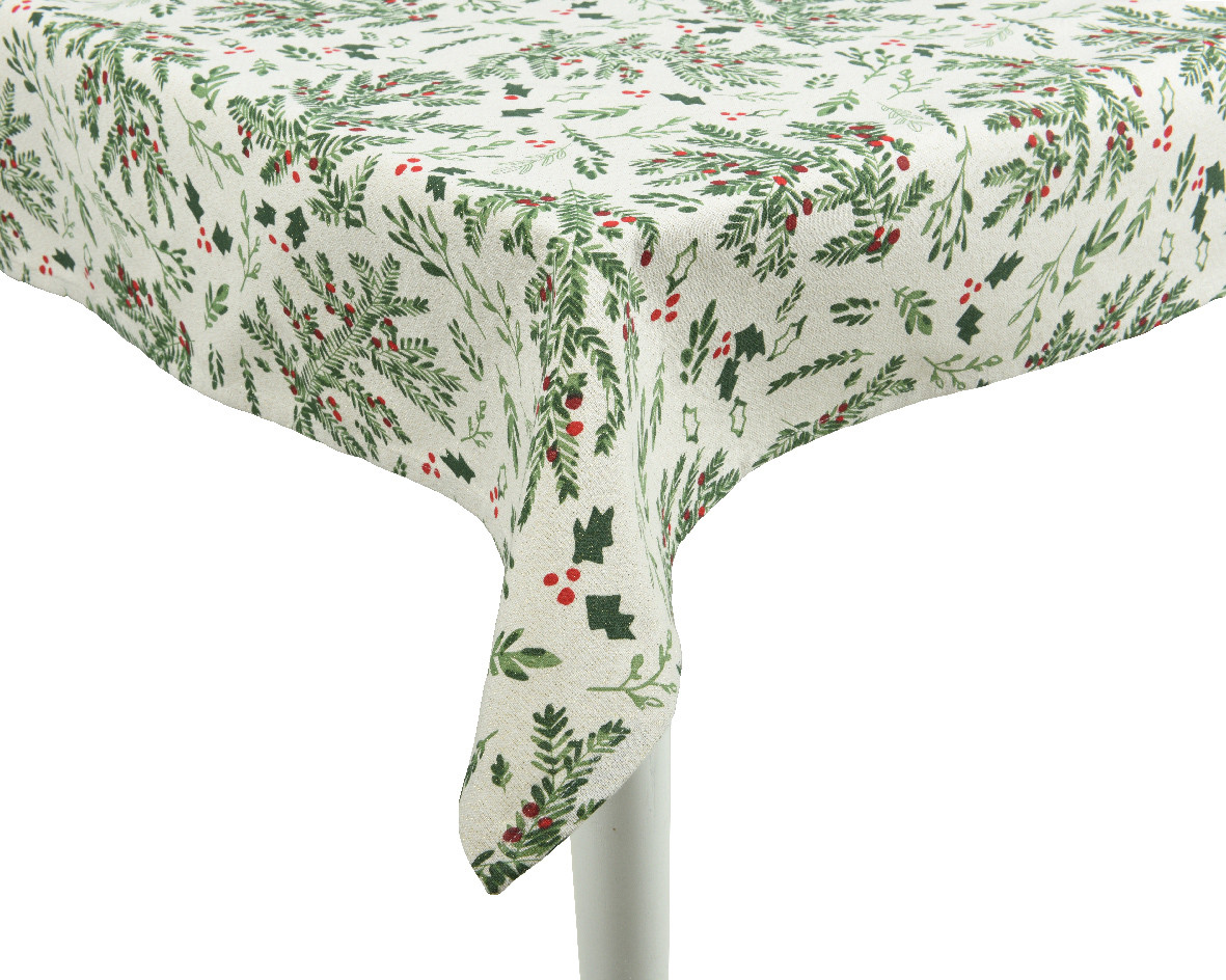 TOVAGLIA COTONE VISCHIO E AGRIFOGLIO CM180X140