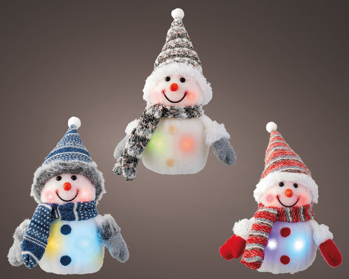 PUPAZZO DI NEVE A LED ASS.3