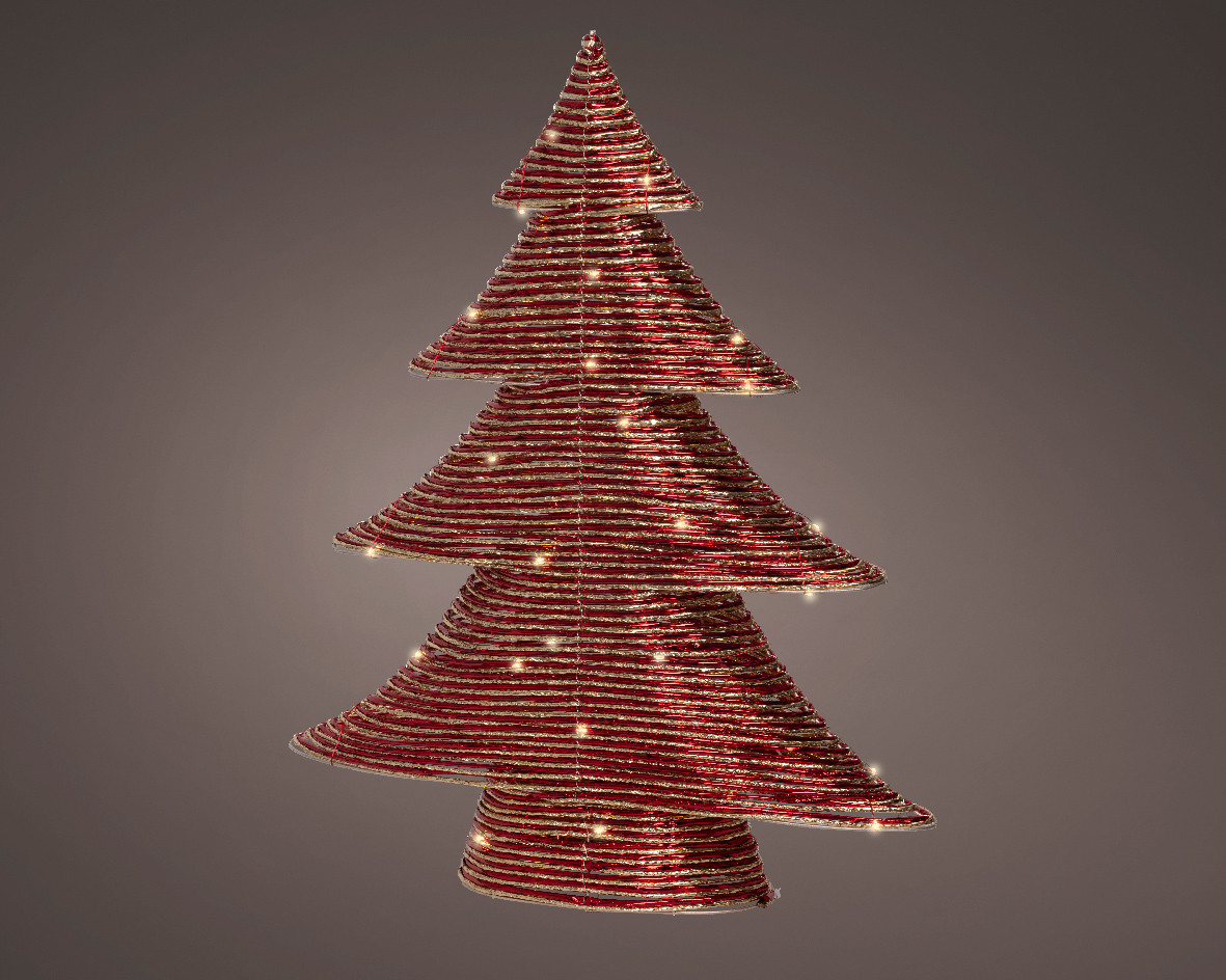 ALBERO MICROLED  H.60CM. ROSSO L.CALDA