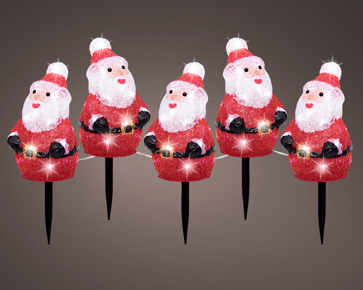 5 LAMPADE DA TERRA A LED H.20.5 LUCE FREDDA