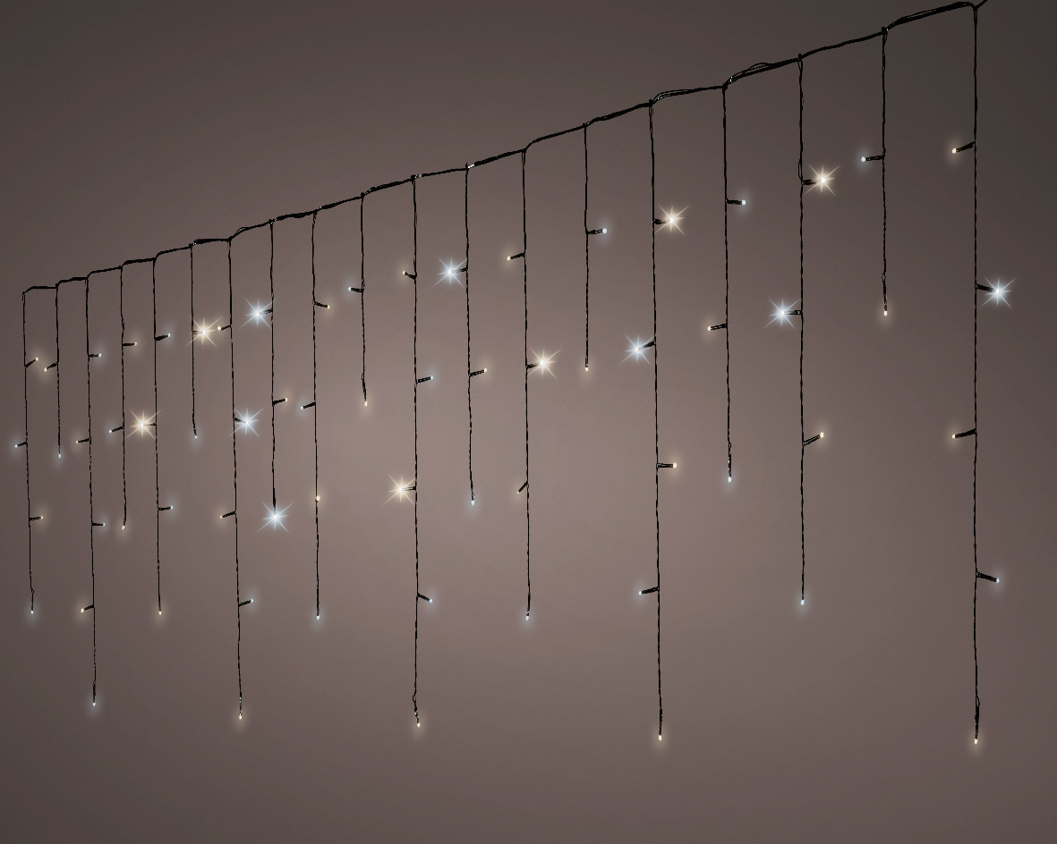 1416LED GHIACCIOLI NERO LUCE FREDDA