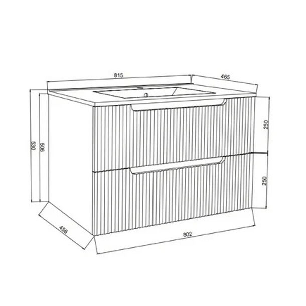 MOBILE BAGNO CANNUCCIATO IBIZA CM.80 BIANCO