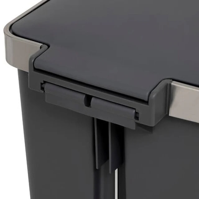 PATTUMIERA INOX+PLAST 45LT.NERO