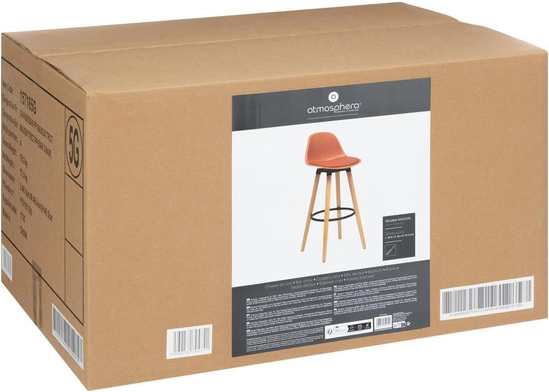 SGABELLO BAR MAXON IN PP TERRACOTTA