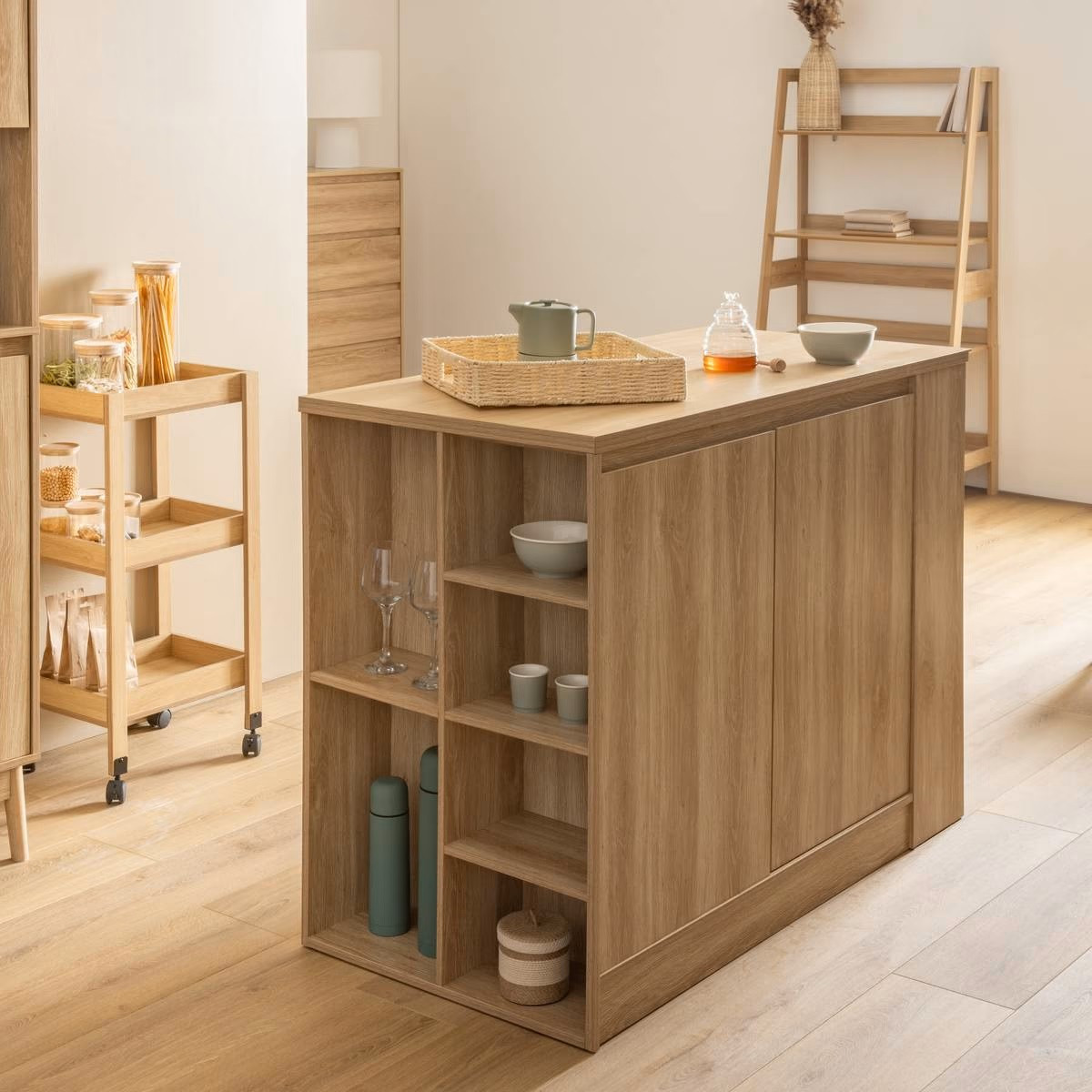 ISOLA CENTRALE ABANA CM.120X60X90 NATURALE