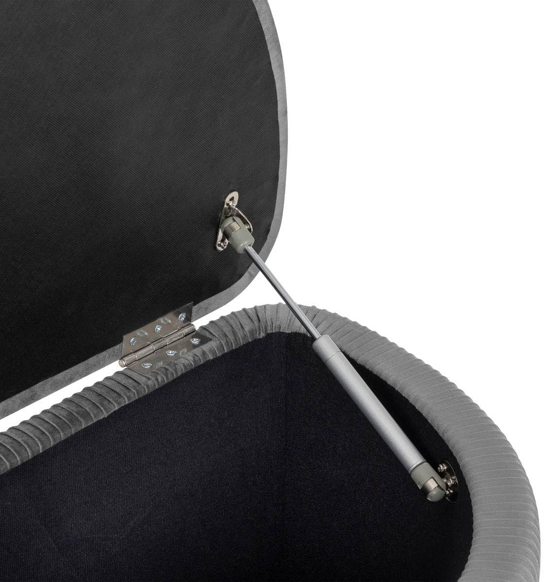 PANCA VELL.GRIGIO CM.100 PIEDI ORO