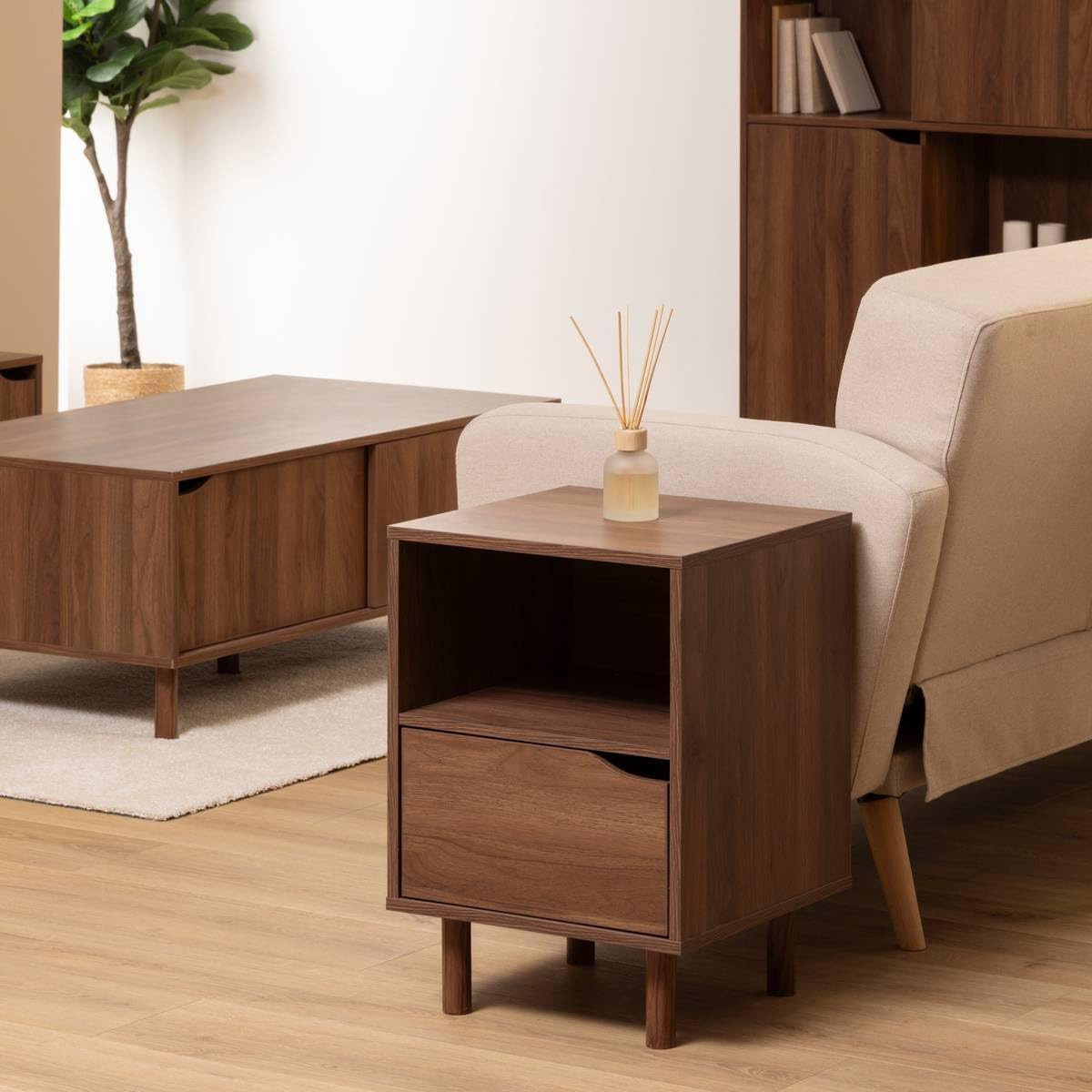 COMODINO SLIDY CM.40X575 MARRONE