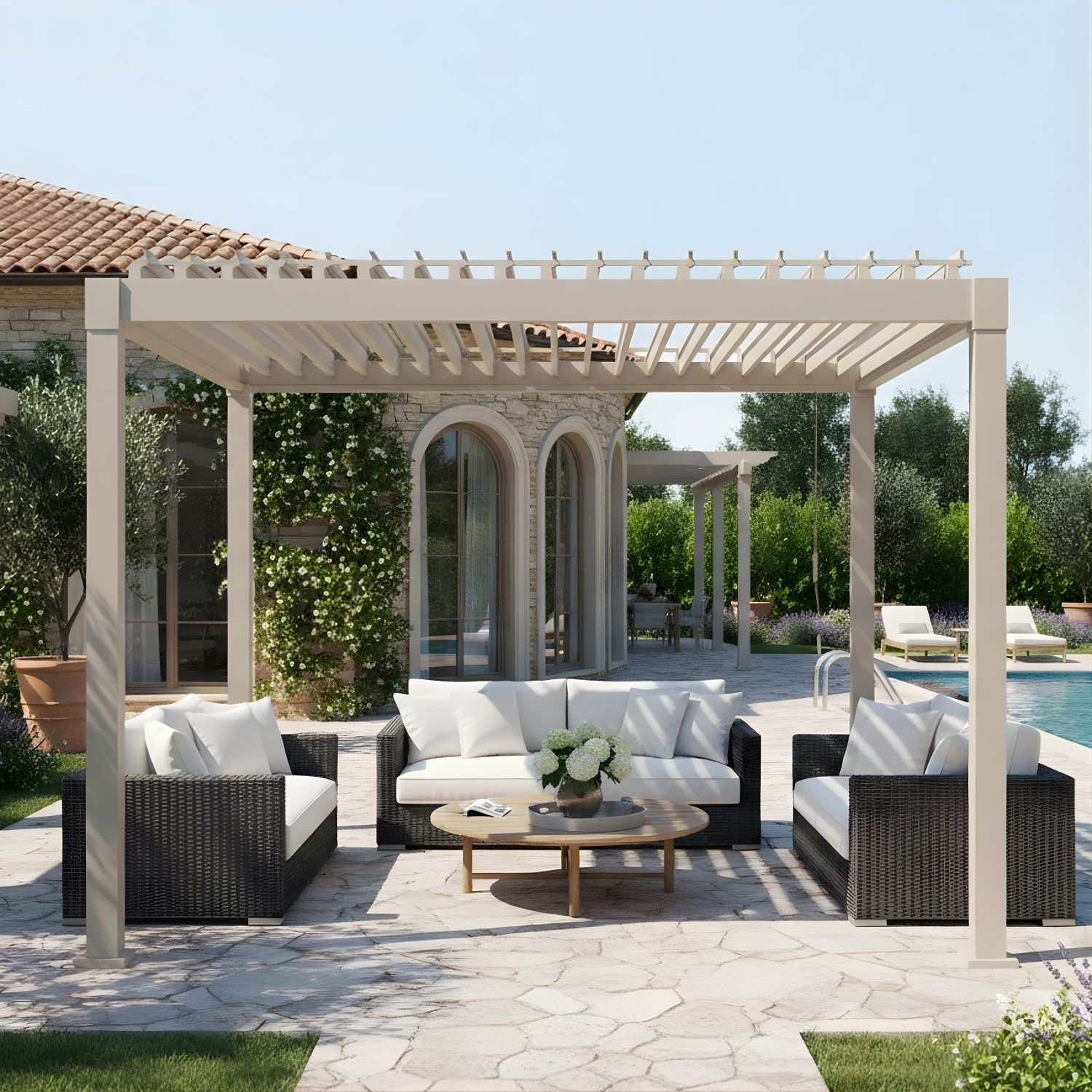 PERGOLA IN FERRO GARDA MT.3X3 SETA