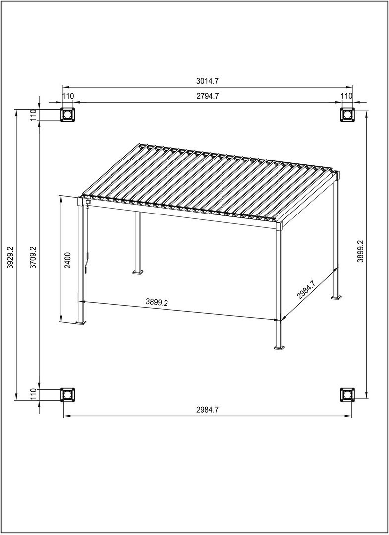 PERGOLA GARDA MT.3X4 SETA