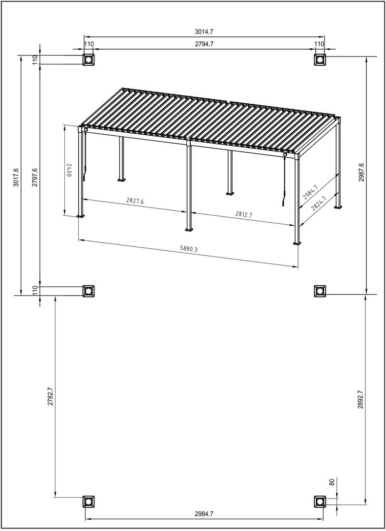 PERGOLA GARDA MT.3X6 SETA