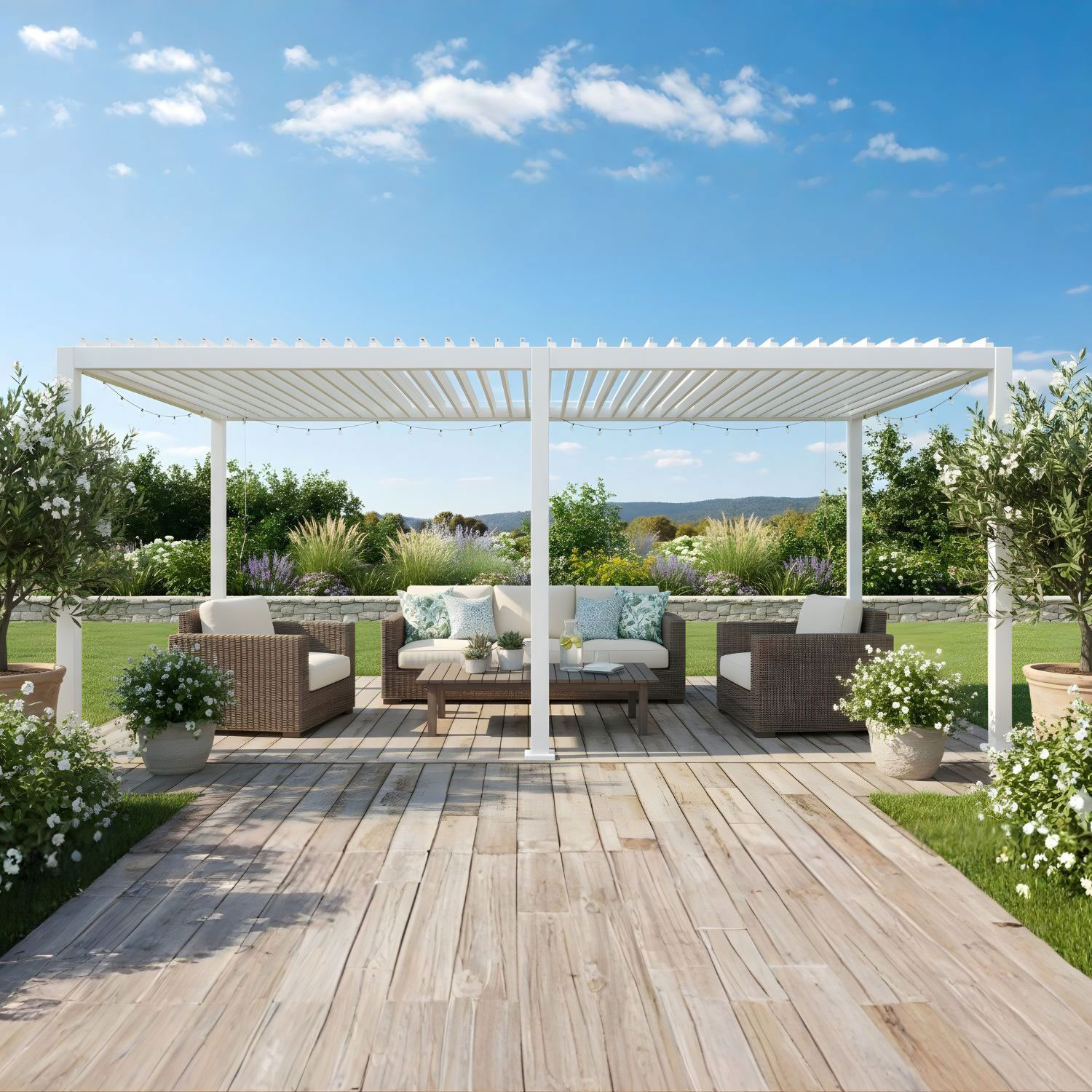 PERGOLA MISTA MAREA MT.3X6 BIANCA