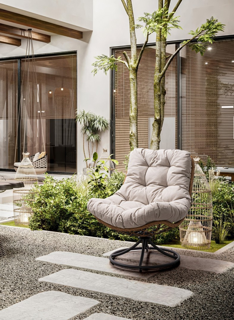 POLTRONA GIREVOLE AZORES ANTRACITE