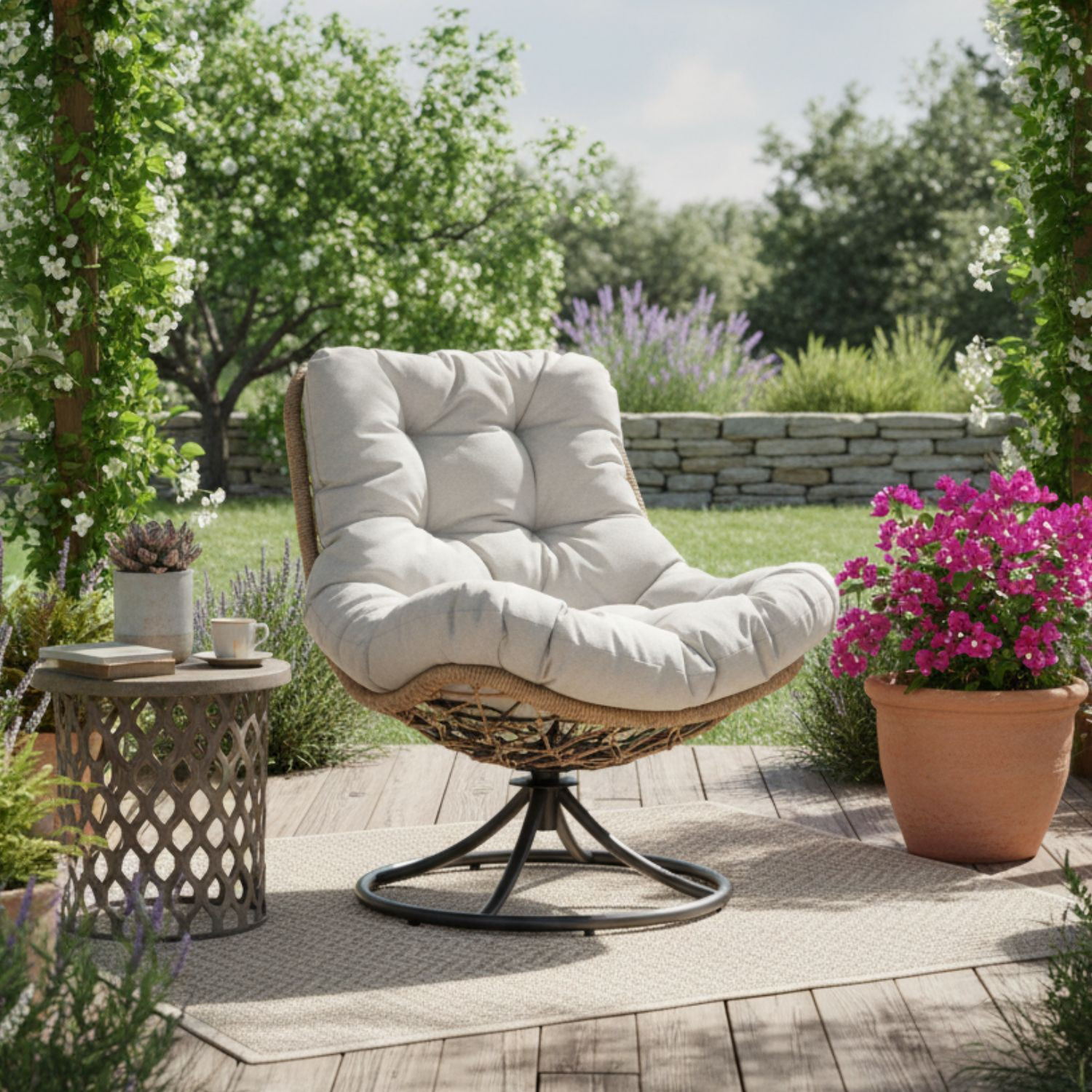 POLTRONA GIREVOLE AZORES ANTRACITE