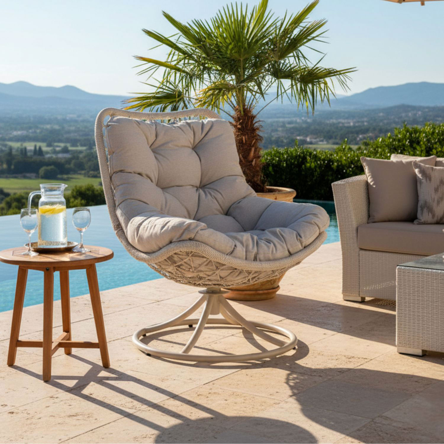 POLTRONA GIREVOLE AZORES LIGHT