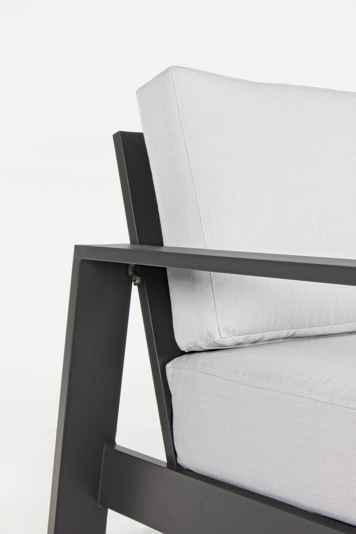 SALOTTO ALLUM.BALTIC 3 POSTI ANTRACITE C/CUSCINI