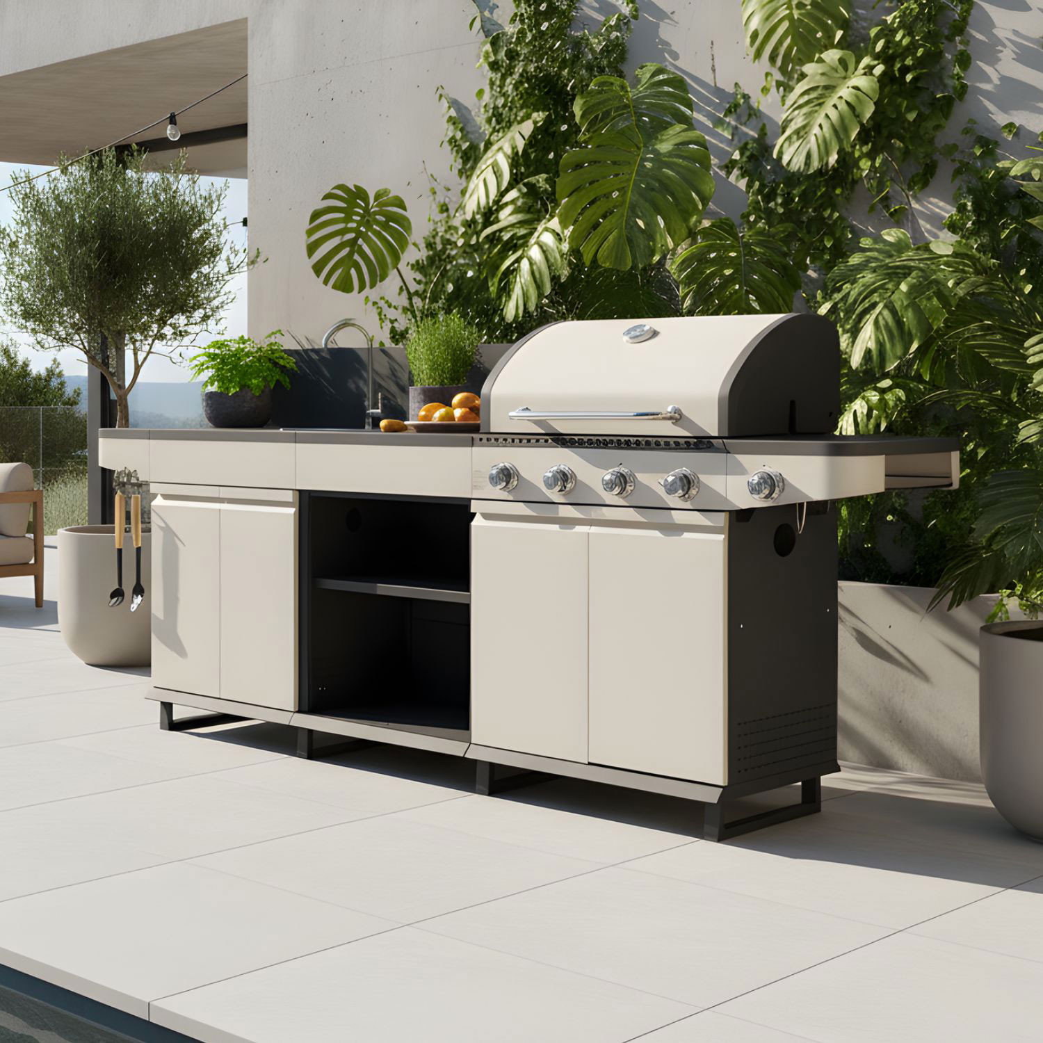 CUCINA A GAS ANNARITA BEIGE/ANTRACITE