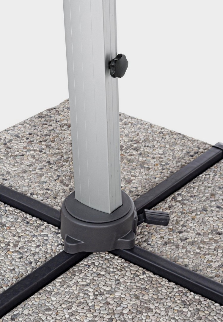 OMBRELLONE BRACCIO INES 3X3 ANODIZZATO GRIGIO