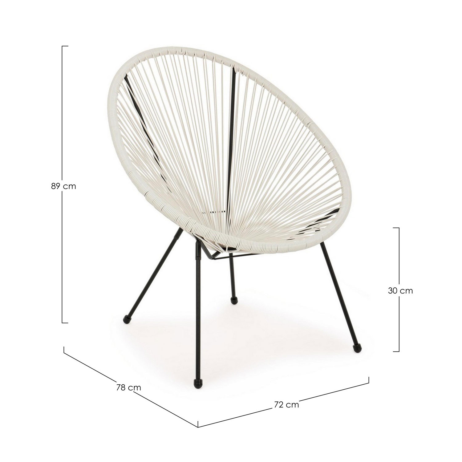 POLTRONA PARKER BIANCA