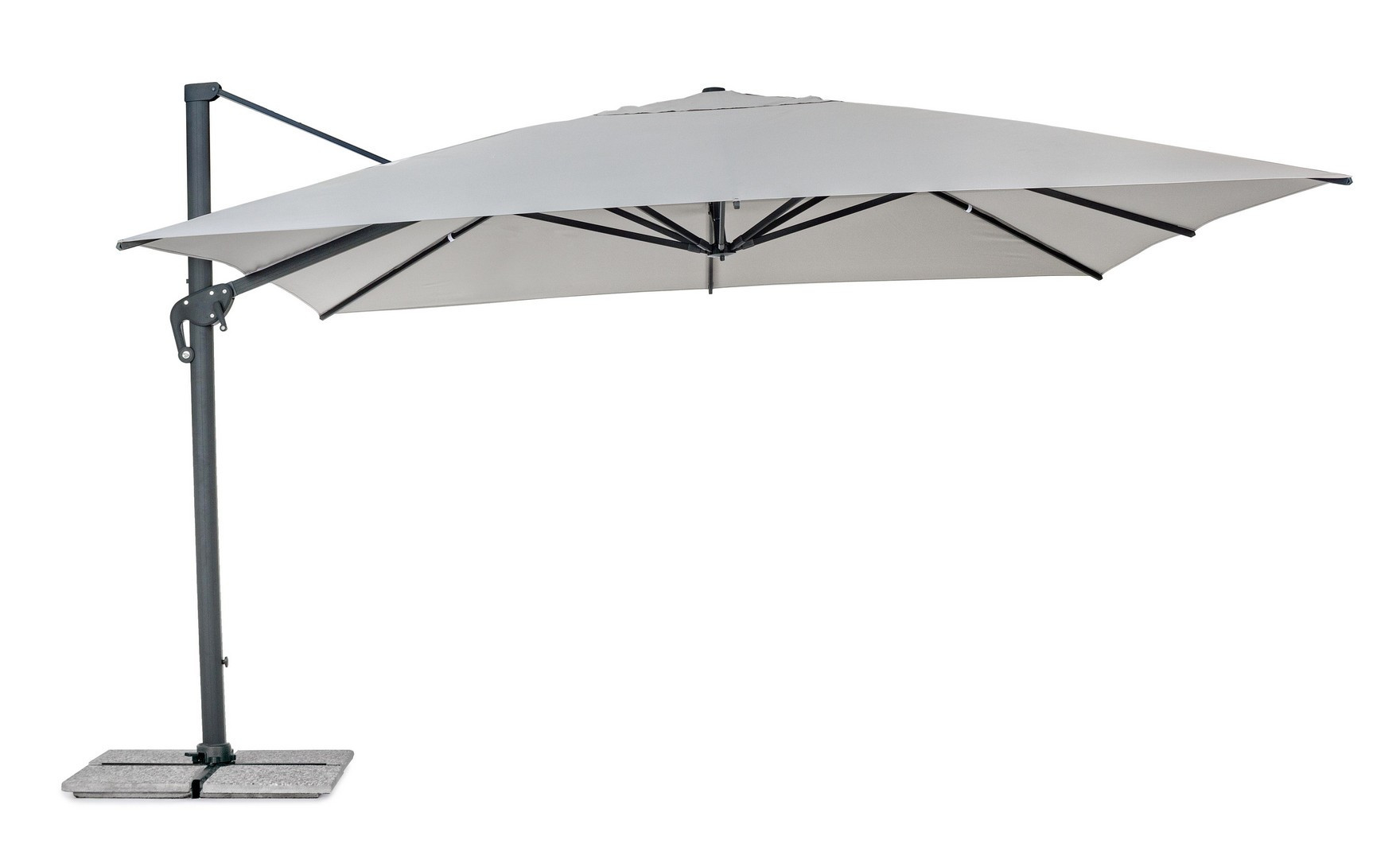 OMBRELLONE BRACCIO INES 4X4 ANTRACITE GRIGIO