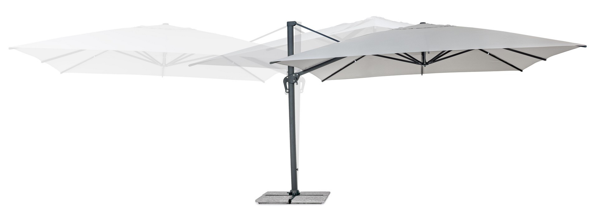 OMBRELLONE BRACCIO INES 4X4 ANTRACITE GRIGIO