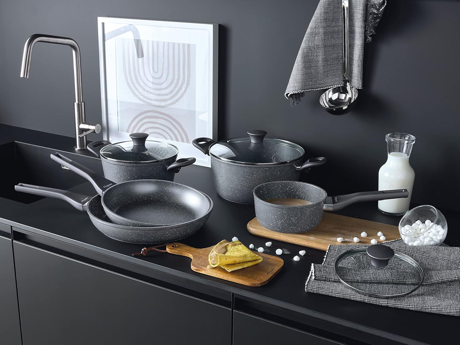 BATTERIA 12PZ PHAEDRA ADATTA INDUZIONE ANT. 4STR.