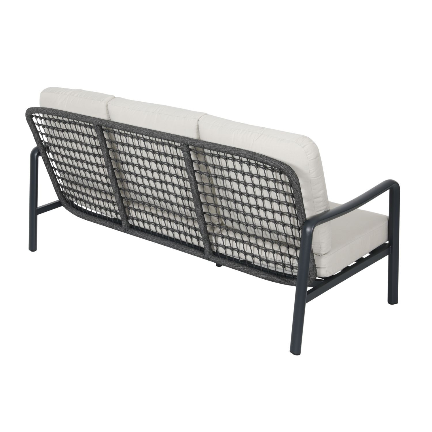 SALOTTO 3 POSTI IN ALLUMINIO ANTRACITE