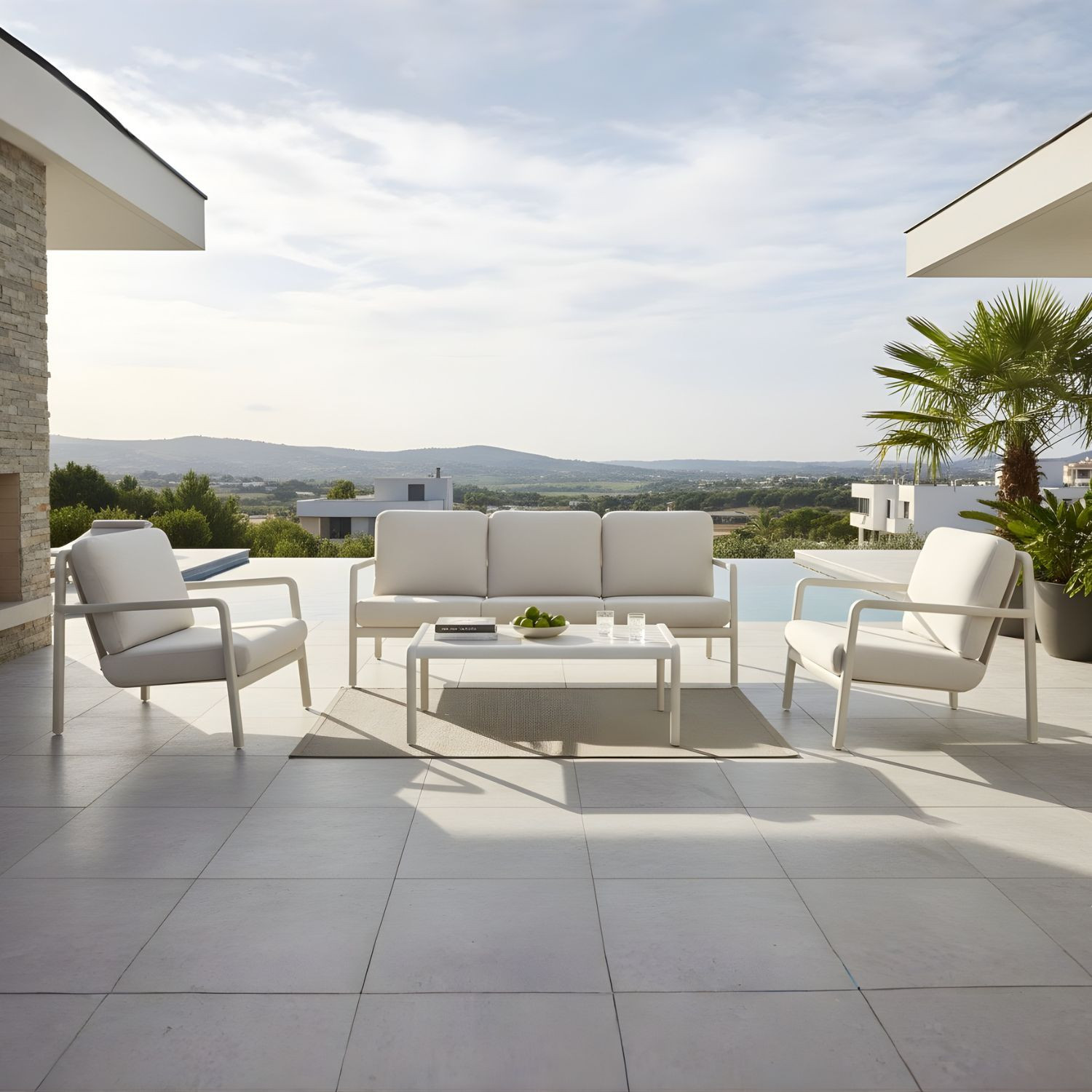 SALOTTO 3 POSTI ALLUMINIO PELICAN