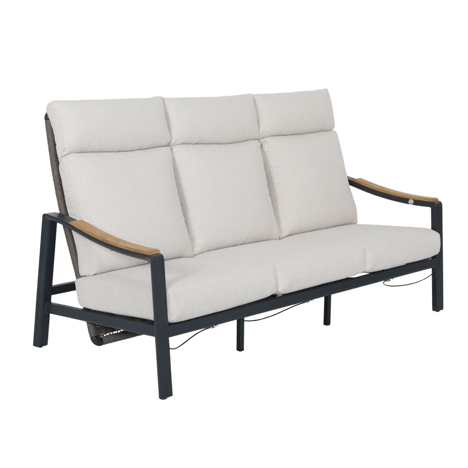 SALOTTO 3 POSTI RECLINABILE ANTRACITE