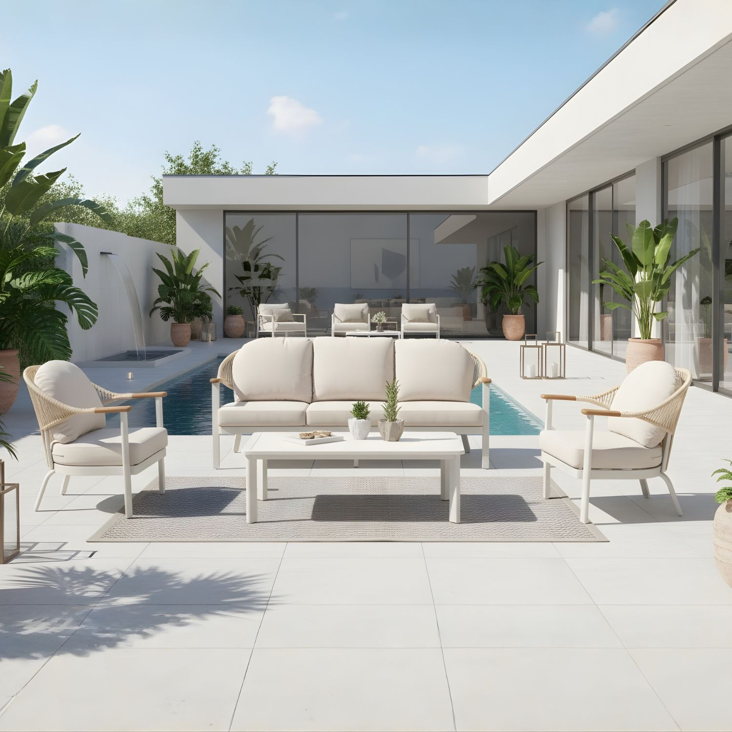 SALOTTO 3 POSTI CON CORDA PELICAN