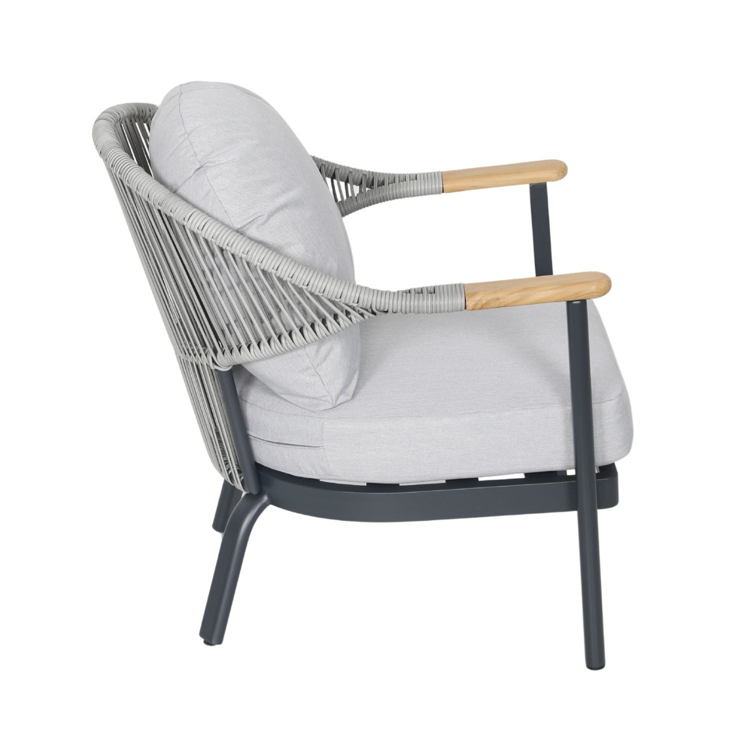 SALOTTO 3 POSTI CON CORDA ANTRACITE