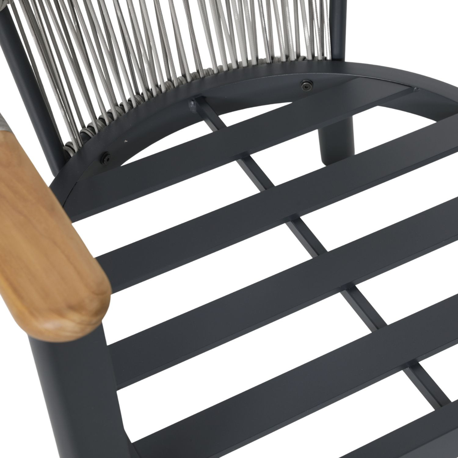 SALOTTO 3 POSTI CON CORDA ANTRACITE