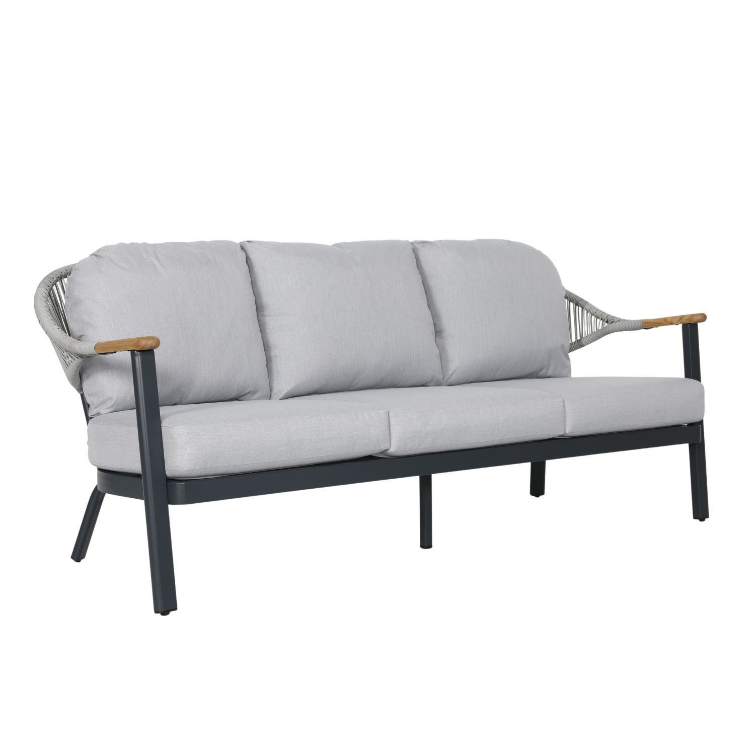 SALOTTO 3 POSTI CON CORDA ANTRACITE