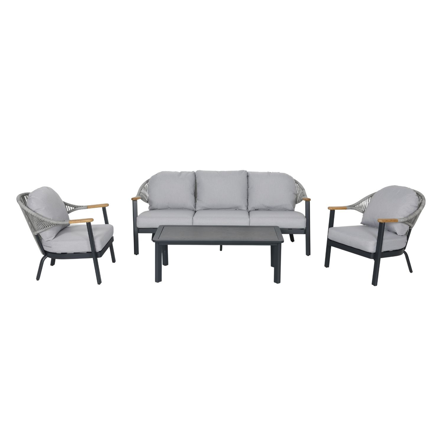 SALOTTO 3 POSTI CON CORDA ANTRACITE