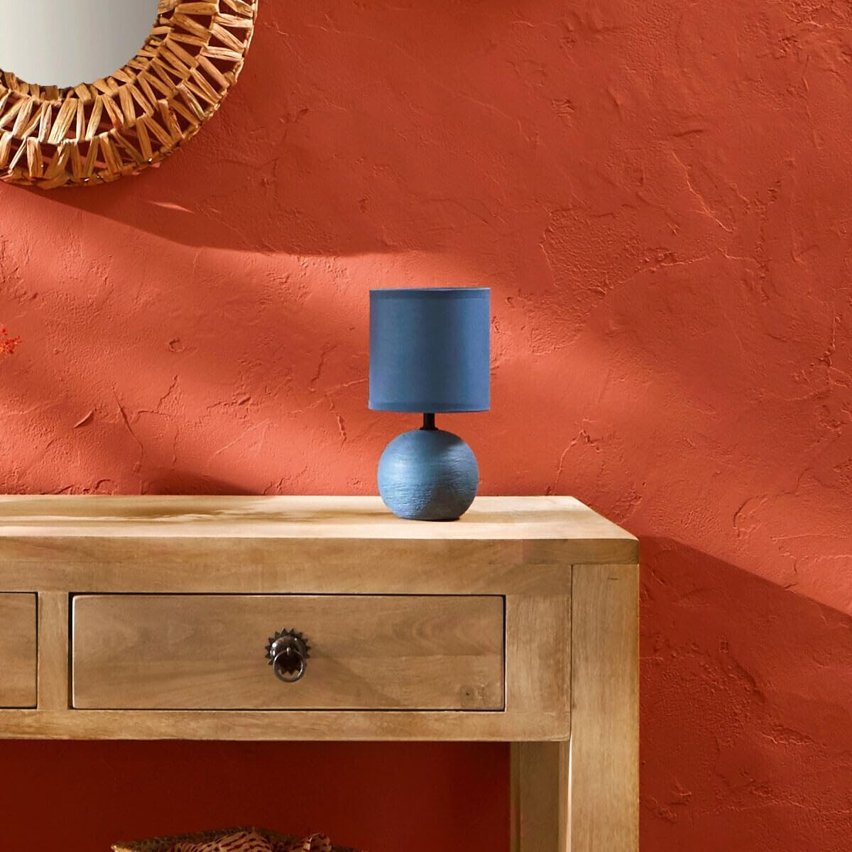 TIMEO LAMP.DA TAVOLO H.25 C.AZZURRO