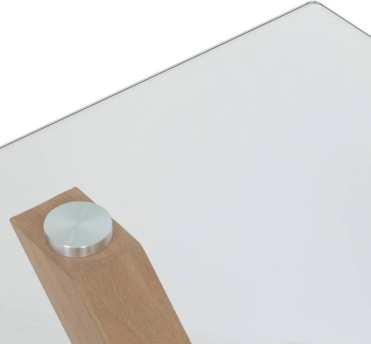 TAVOLO DA PRANZO CM.180X90 VETRO/ROVERE