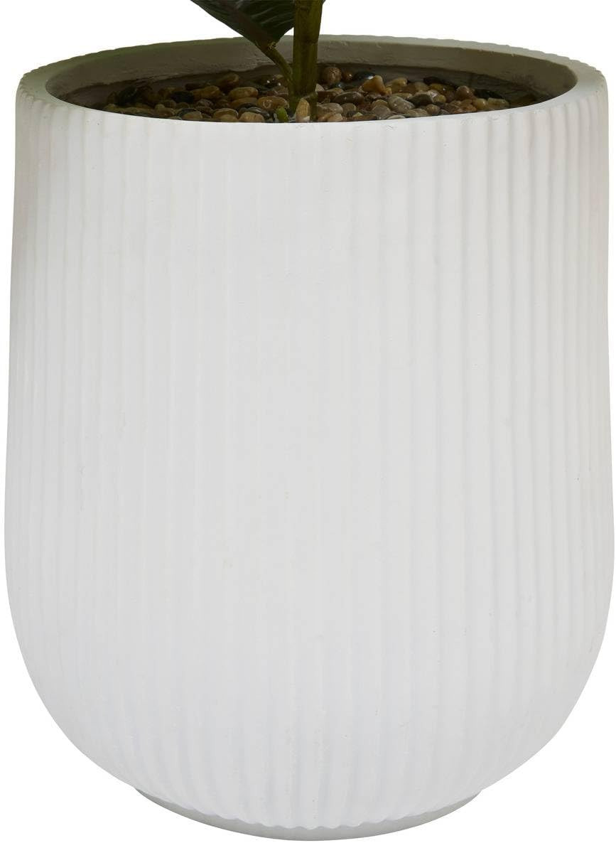 ORTENSIA CON VASO CERAMICA H.100 BIANCO