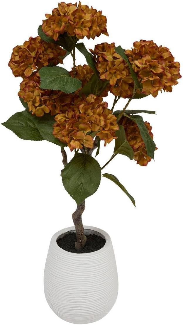 ORTENSIA CON VASO CERAMICA H.100 BIANCO