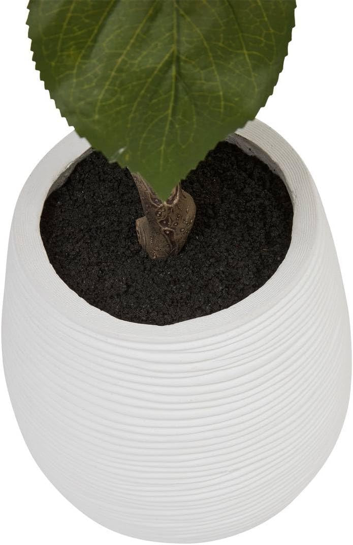 ORTENSIA CON VASO CERAMICA H.100 BIANCO