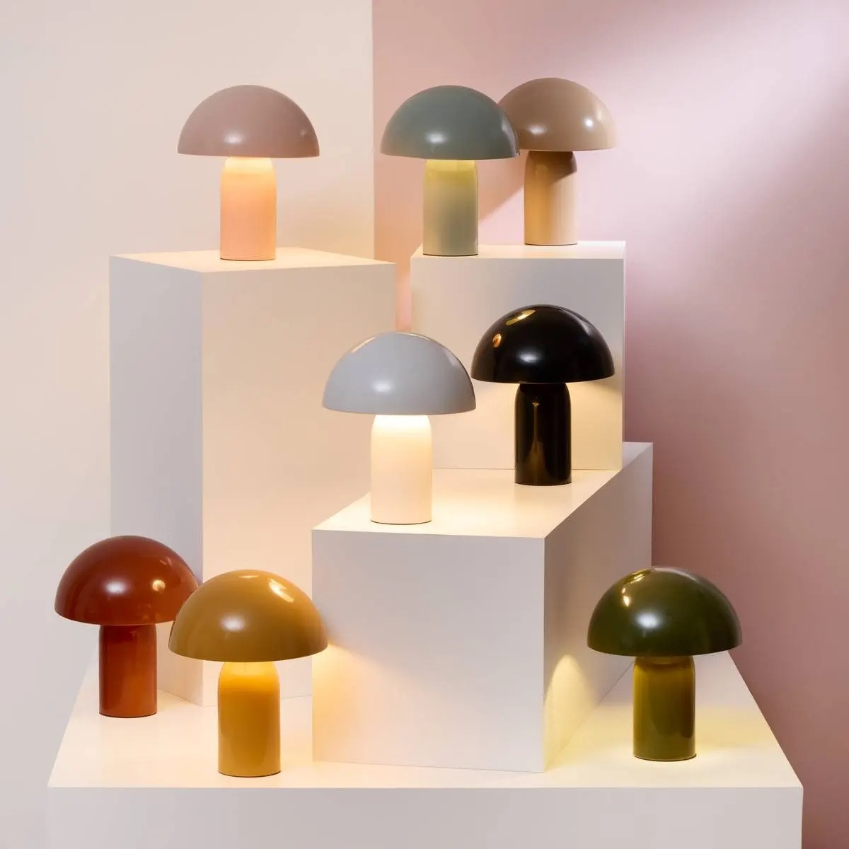 LAMPADA TAVOLO CHAMPI H.24.5 BEIGE