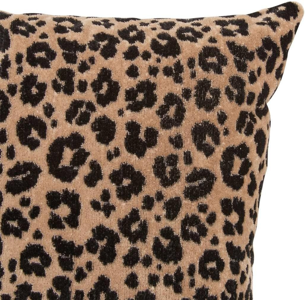CUSCINO LEOPARD CM.40X40 NERO