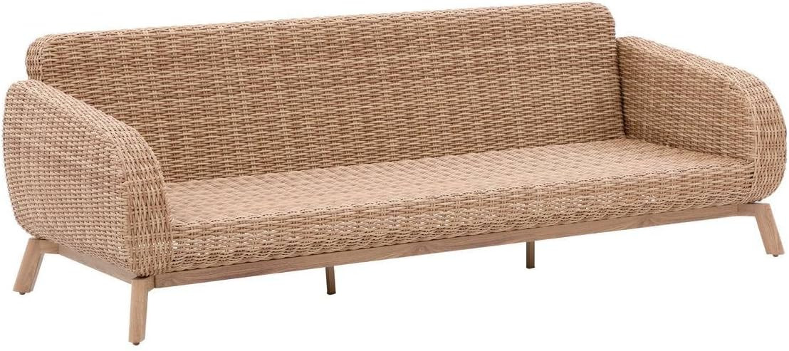 SALOTTO IN RESINA INTRECCIATO MIELE 3 POSTI