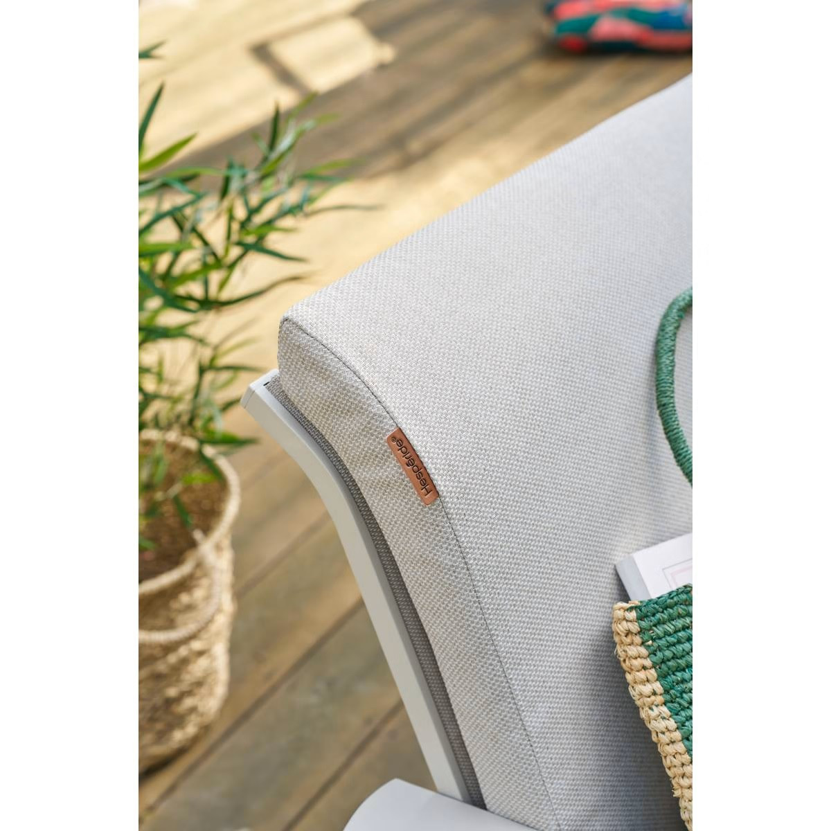 SALOTTO ALLUMINIO 3 POSTI LINO ARGILLA