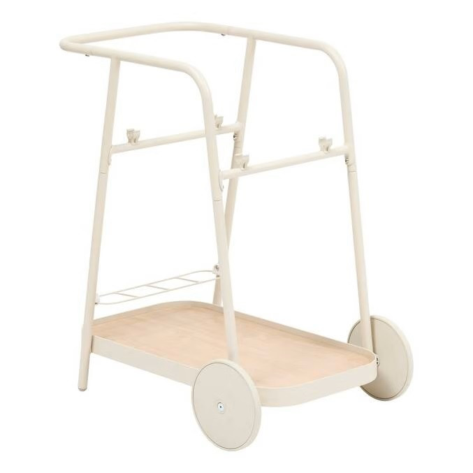 CARRELLO CON RUOTE ALLUMINIO 76X50 ARGILLA